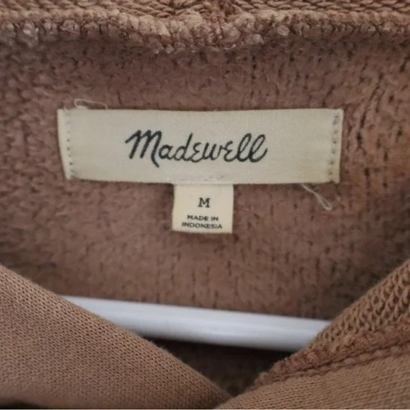 Madewell Teddy Sherpa Hoodie Pullover Sweatshirt - Picture 2 of 5